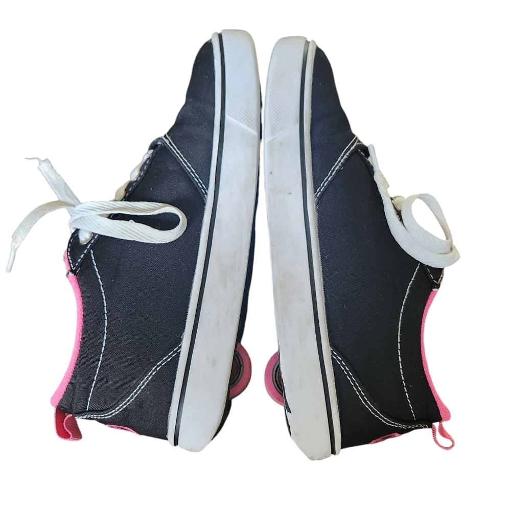 Heelys Pro 20 Pink Black White Lace Up Low Profile Wheels Skater Shoe Youth 6 - Picture 8 of 9